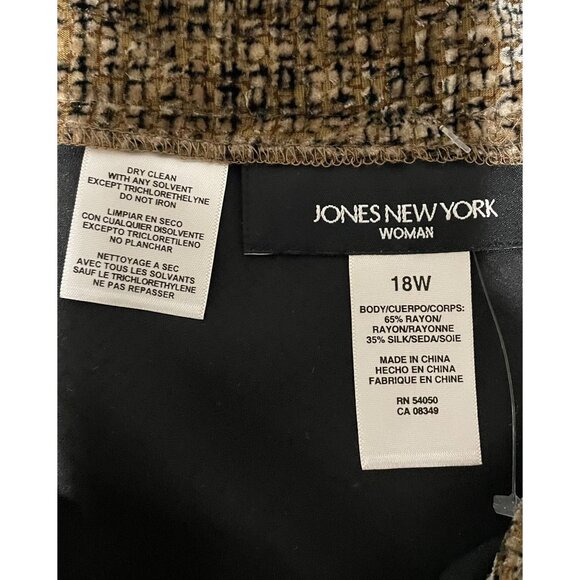 Jones New York Woman's Textured Office Wear Skirt 18W Rayon & Silk Blend - Picture 13 of 15
